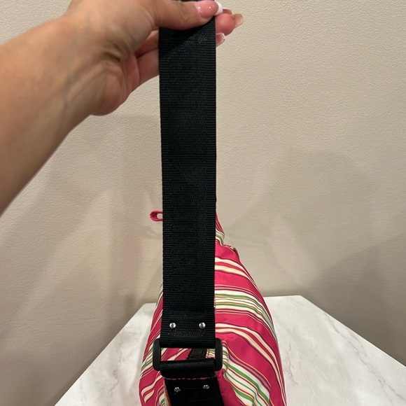 🔥Lauren Ralph Lauren Pink Striped Women's Bag🔥 - Picture 3 of 10